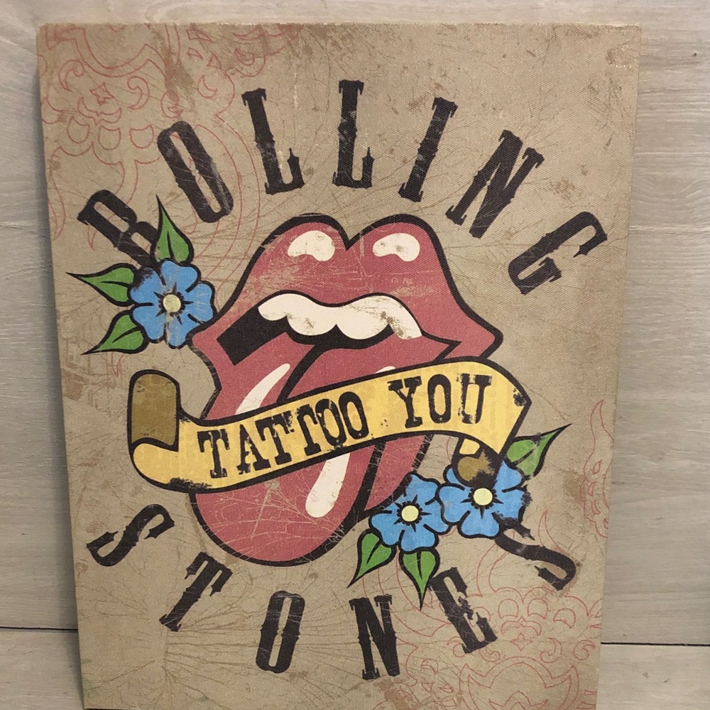 Rolling Stones - Tattoo You - 11” x 14” Tattered Faded Look Canvas Wall Art